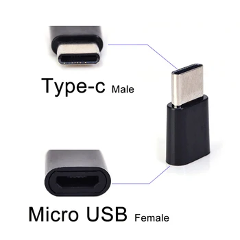 1шт Штекер Micro USB для подключения к Type-c USB-C Штекерному Адаптеру Конвертер Разъем Для зарядки