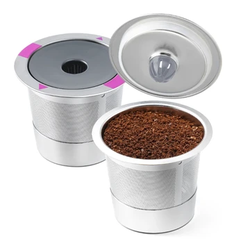 2 упаковки многоразового кофейного фильтра Прочный сетчатый кофейный фильтр Кофейные воронки Корзины Кофейные сита Материал из нержавеющей стали
