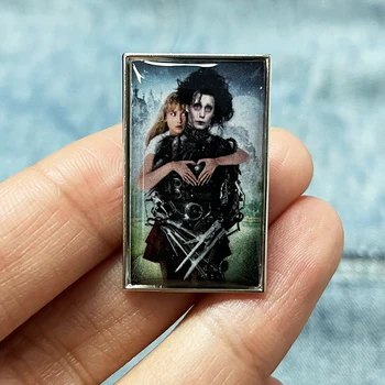 Брошь-булавка с лацканами Edward Scissor Hands TimBurton Johnny Depp Goth Punk Film Jewelry