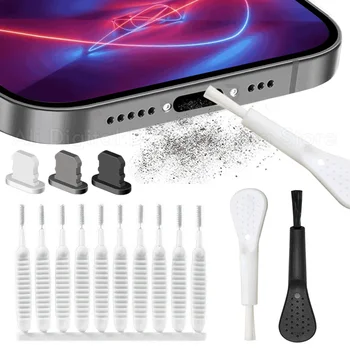 Динамик мобильного телефона, набор инструментов для очистки от пыли для iPhone Samsung, Универсальная Пылезащитная щетка для чистки, порт для зарядки, Пылезащитный штекер