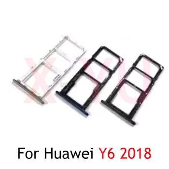 Для Huawei Y6 2018 2019 2020 Держатель Лотка Для SIM-Карты Слот Адаптера Запасные Части Для Ремонта