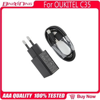 Для зарядного устройства OUKITEL C35 100% Оригинал, новый официальный адаптер для зарядки + USB-кабель для передачи данных для OUKITEL C35