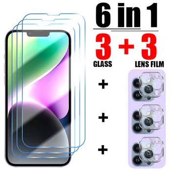 Закаленное Стекло 6В1 Для iPhone 14 13 12 11 Pro Max Mini X XR XS Max Защитная Пленка Для Экрана iPhone 14 8 6S Plus 7 6 SE 2022 Glass