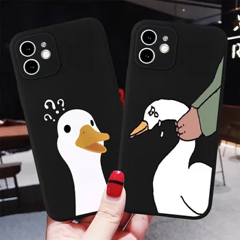 Игровой чехол для телефона Duck Untitled Goose для iPhone 11 12 13 14 15 Mini 7 8 plus X XS XR PRO MAX Shell Мягкий бампер черная задняя крышка