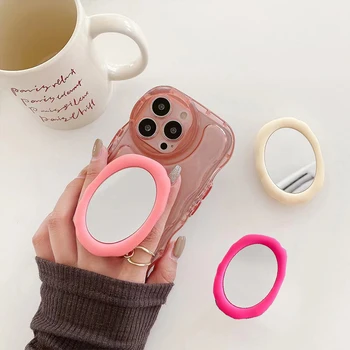 Корейская симпатичная 3D зеркальная ручка для телефона Tok Силиконовое кольцо-держатель Griptok для аксессуаров iPhone 14 Прекрасный эллиптический держатель для подставки для телефона