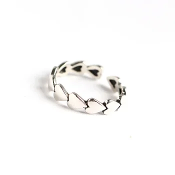 Мода все ретро милое сердечко серебряное кольцо 925 пробы для женщин