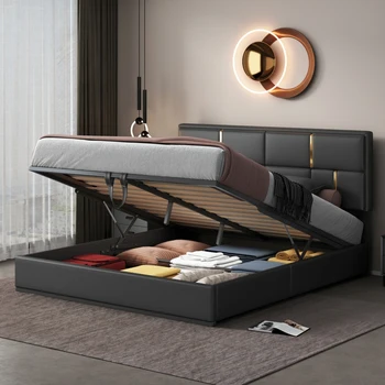 Мягкая кровать-платформа размера 