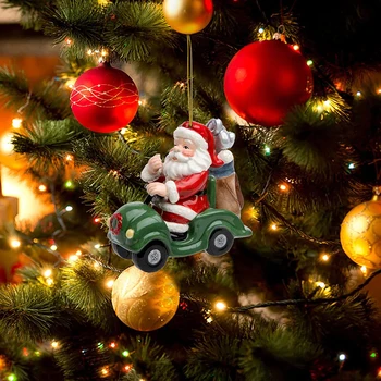 Новый Рождественский подвесной кулон Санта Клаус, Винтажный расписной орнамент, Рождественское украшение для дома, украшение для Рождественской елки, Рождественский подарок