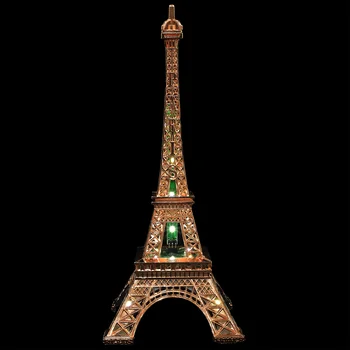 Светодиодная подсветка Париж Эйфелева башня свадебные украшения Архитектура поделки из металла винтажные модели украшения рабочего стола туристические сувениры