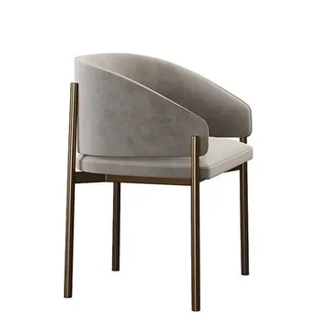 Современные обеденные стулья в скандинавском стиле, Роскошная металлическая эргономичная домашняя мебель для гостиничного минималистичного ресторана, бара для вечеринок