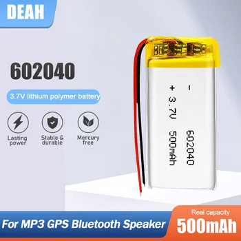 1-2ШТ 602040 3,7 В 500 мАч Литий-Полимерная литий-ионная Аккумуляторная Батарея Для MP3 MP4 MP5 GPS Игрушка DVD Bluetooth Динамик Рекордер