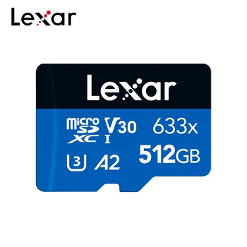 100% Оригинальная Карта памяти Lexar 633x32 ГБ 64 ГБ 128 ГБ 256 ГБ 512 ГБ Высокоскоростная карта Micro SD класса 10 UHS-I A1 TF Microsd Card