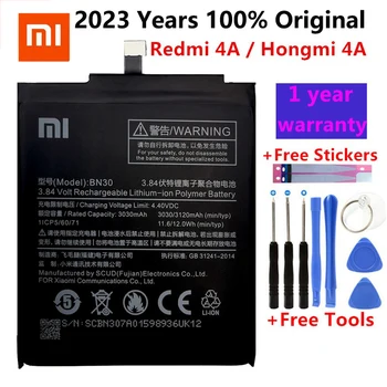100% Оригинальный Аккумулятор Xiaomi BN30 bn30 Xiaomi Redmi 4A Redrice Hongmi 4A Литий-Полимерная Замена Bateria Бесплатные Инструменты Для Ремонта
