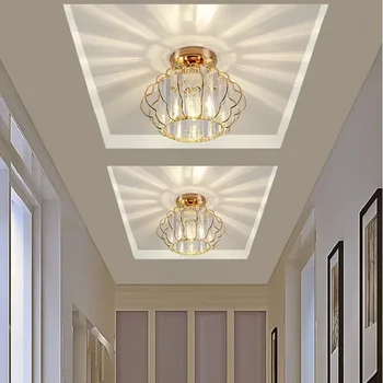 110V220V Хрустальный коридор, индивидуальный проход, маленький подвесной светодиодный потолочный Балконный лестничный светильник