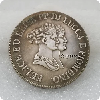 1805 Италия Лукка Пьомбино КОПИЯ серебряных монет номиналом 5 франков