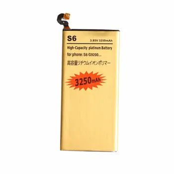 1x3250 мАч EB-BG920ABE Золотой Сменный Аккумулятор Для Samsung Galaxy S6 G9200 G920f G920i G920A G925S G920K G920L G920S G920T