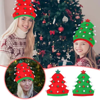 2023 Новая Рождественская Шляпа Креативная Форма Рождественской Елки Рождественская Шляпа Украшение Рождественской Вечеринки С Новым Годом 2024 Прямая Доставка