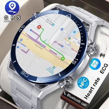 2023 Новейший NFC ECG + PPG Bluetooth Вызов Smartwatch GPS Трекер Движения Браслет Фитнес Для Huawei Watches Ultimate SmartWatch Men