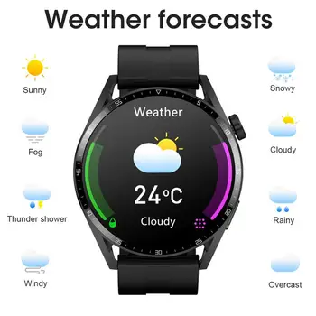 2023 Смарт-Часы Мужские Android GT3 1,5-дюймовый Постоянный Дисплей Bluetooth Call IP68 Водонепроницаемые Смарт-Часы для Мужчин Huawei Xiaomi Iphone