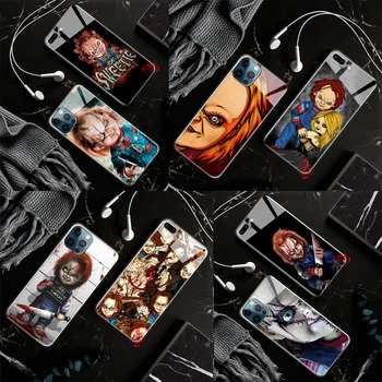 34 Вт Стеклянный чехол Charles Lee Ray Chucky Doll для iPhone 15 14 Plus 13 12 11 X XS XR Pro Max Mini 8 7 Plus