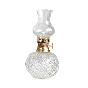 5X Керосиновая лампа для помещений, классическая керосиновая лампа с абажуром из прозрачного стекла, товары для дома и церкви