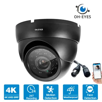 8MP CCTV AHD Аналоговая Камера BNC Indoor home Face detection Металлическая Купольная Камера Безопасности 4K BNC DVR Камера Видеонаблюдения XMEYE