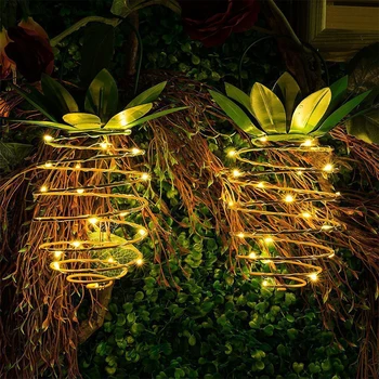 Amawill Lights Дорожные фонари, солнечные садовые фонари, уличные подвесные водонепроницаемые садовые сказочные ночные светильники, Художественное оформление дома из железной проволоки
