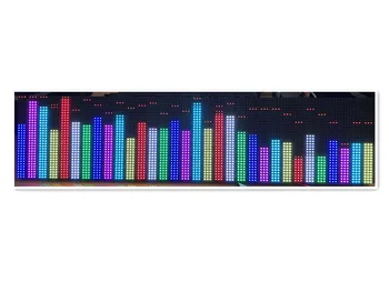 AS128 Профессиональный дисплей музыкального спектра Полноцветный RGB KTV с голосовым управлением Автомобильный светодиодный ритмический светильник DIY Audio Light