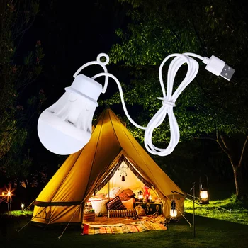 DC5V Светодиодный фонарь для лагеря USB аварийная лампа Лампа для чтения Подвесная лампа для палатки для работы барбекю Рыбалка Ремонт Кемпинг на открытом воздухе