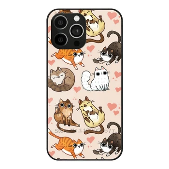 Derpy Милые Кошки Котята Чехол Из Закаленного Стекла Для Iphone 14 13Pro 12 11 Pro Max X Xr Xs 7 8 6S 5S Plus Derpy Cats Cute Cat Butt