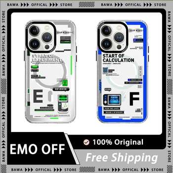 Emo Off Laboratory Чехол Для Телефона iPhone15 Pro Max Case Magsafe Магнитная Беспроводная Зарядка iPhone15 Pro Чехол От падения Подарки