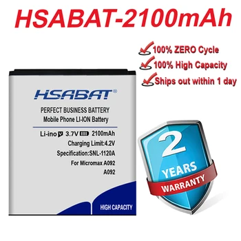 HSABAT 2100 мАч Micromax A092 Аккумулятор для Micromax A092 Аккумуляторы Высокое Качество Мобильного Телефона Batterie