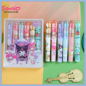 Kawai Sanrio Мини-Карманный 6-цветной Маркер Hellokitty Sweet Student Marker Цветной Маркер Для Рисования Граффити Набор Ручек