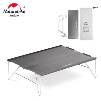 Naturehike-Мини-складной стол из алюминиевого сплава, Ультрапортативное снаряжение для альпинизма и кемпинга 34.4*24.7*10.4 cm NH17Z001-L