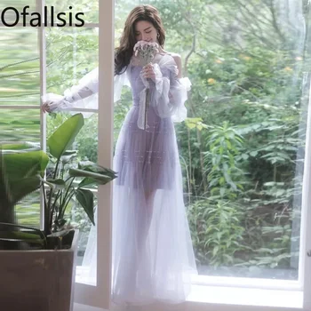 Ofallsis Светло-фиолетовое вечернее платье с цветочной феей 2023, осень, новый стиль, Выпускные платья для знаменитостей, экзамен по искусству, День рождения