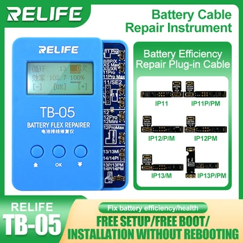 RELIFE TB-05 TB-06 TB05 06 Ремонт кабеля аккумулятора Бесплатная настройка инструмента и бесплатная загрузка Адаптируются к различным моделям iPhone IP8G-14PM