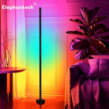 RGB Светодиодный торшер для гостиной с регулируемой яркостью 141 см, подставка 