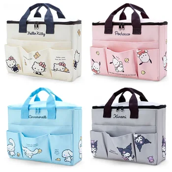 Sanrio hello kitty Сумочка Новая Мультяшная Косметичка для девочек и мальчиков Cute kuromi Холщовая Дорожная Сумка для хранения Melody Mommy tote bag