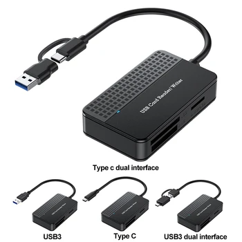 USB 3.0 Type C Устройство для записи карт USB 4 в 1 Устройство чтения смарт-карт памяти с кабелем длиной 20 см, адаптер для флэш-карт SD TF CF MS