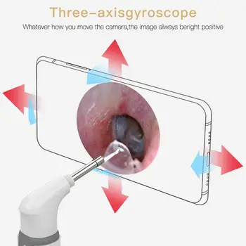 Wi-Fi Отоскоп Визуальный Ушной Эндоскоп Камера Медицинский Очиститель ушной серы Камера для ушей Нос Стоматологическая Поддержка IOS Android Q6B0