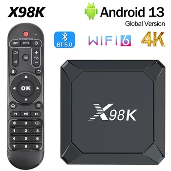 X98K Smart TV Box Android 13 Rockchip RK3528 Четырехъядерный 2 ГБ 16 ГБ/4 ГБ 32 ГБ BT5.0 H.265 Wifi 6 Медиаплеер 4K HD телеприставка