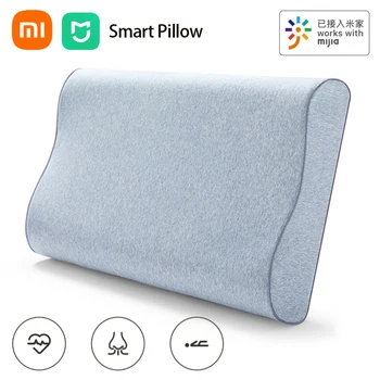 Xiaomi Mijia Smart Pillow Запись Сна Датчик Мониторинга Сердечного Ритма Расслабляет Шейный Отскок Мягкая Подушка Работает С приложением Mi Home