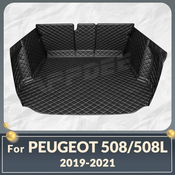 Автоматический Коврик для багажника с полным покрытием для PEUGEOT 508/508L 2019 2020 2021 Автомобильный Коврик для багажника Аксессуары для защиты салона грузового Лайнера