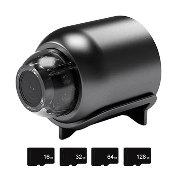 Беспроводная мини-камера Wi-Fi ночного видения HD 1080P Монитор безопасности Cam Обнаружение движения 140 широкоугольный USB-порт для наружного/внутреннего использования