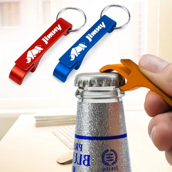 Брелок для открывания пивных бутылок с эмблемой автомобиля, металлическое кольцо для ключей, подвеска для Suzuki Jimny Swift Grand Vitara Ignis Kizashi SX4 Scross