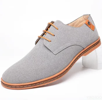 Бренд 2022 Весна, большие размеры 38-46, мужская обувь из замши, Оксфорды, повседневные Классические кроссовки для мужчин, удобная обувь, Мужская обувь