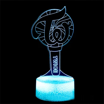 Вентиляторы с логотипом Kpop Star Team Twice, 3d светодиодная лампа для спальни, аватар от чесотки, ночники, декор детской комнаты, подарок ребенку на день рождения
