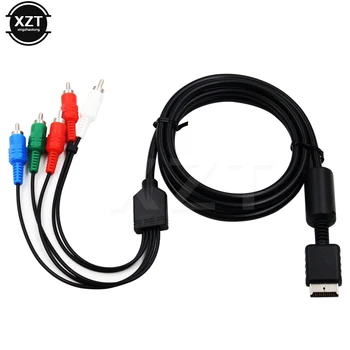 Высококачественный Черный 1,8 м HDTV AV Аудио-видео кабель Компонентный кабель Шнур 480P Кабель-адаптер для преобразования игр для Sony PS2 PS3 Slim