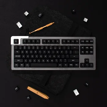 Высота 150 клавиш MSA, черные колпачки для ключей, Минималистичная двухцветная механическая клавиатура MX Switch, колпачок для ключей PBT