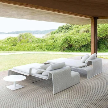 Глубокое кресло для бассейна, глубокое кресло для пляжа на открытом воздухе, сад во внутреннем дворе, креативный диван из ротанга, кровать для отдыха ленивых людей, отель и